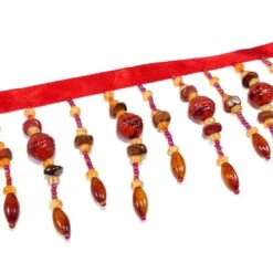 Fleco De Abalorios Y Rocalla 7,5cm. Tonos Rojos 5 Fleco De Abalorios Y Rocalla 7,5cm. Tonos Rojos -Merceria Botton fleco de abalorios y rocalla 75mm tonos rojos 1