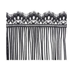 Fleco De Guipur Negro 17cm