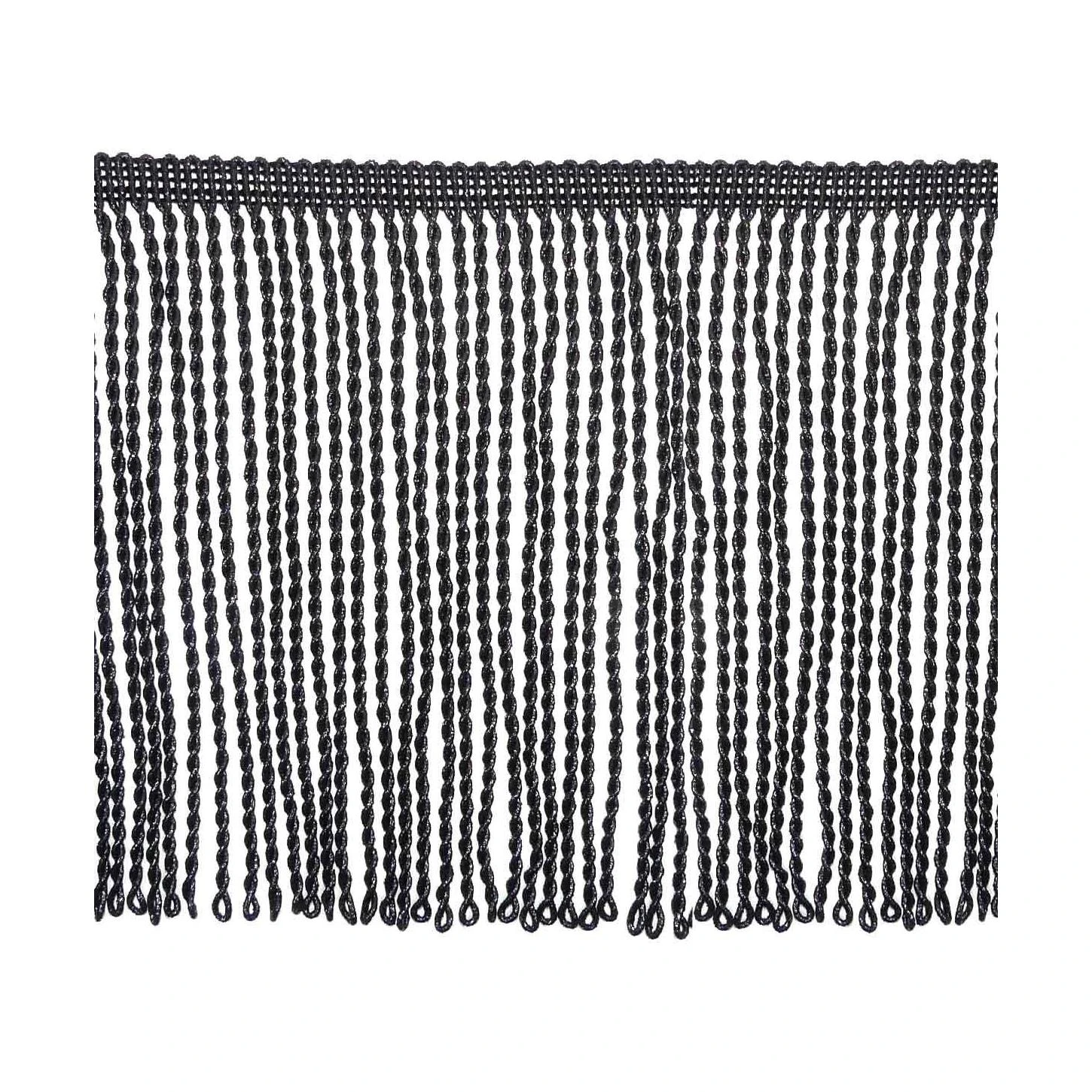Fleco De Lamé Rapacejo 20cm. Negro 3 Fleco De Lamé Rapacejo 20cm. Negro