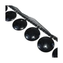 Fleco De Lentejuelas Negro 3cm -Merceria Botton fleco de lentejuelas negro 3cm 1