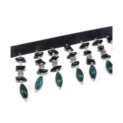 Fleco De Piedras Y Rocalla 5cm. Negro 5 Fleco De Piedras Y Rocalla 5cm. Negro -Merceria Botton fleco de piedras y rocalla 5cm negro2 1