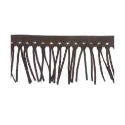 Fleco De Piel Con Ollaos Marrón 8cm