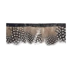 Fleco De Plumas Con Puntos 5cm. Blanco Y Negro