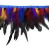 Fleco De Plumas Multicolor 10-13cm. Azul