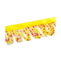 Fleco De Rocalla Amarillo Y Naranja 3cm -Merceria Botton fleco de rocalla amarillo y naranja 3cm2 1
