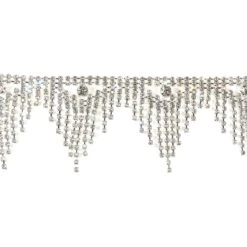 Fleco De Strass Blanco En Picos 5cm -Merceria Botton fleco de strass blanco en picos 5cm 1