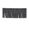 Fleco De Terciopelo Con Tachas 7cm. Negro