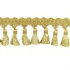 Fleco Dorado Con Borlas 7,5cm -Merceria Botton fleco dorado con borlas 75mm