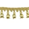 Fleco Dorado Con Madroños 7cm -Merceria Botton fleco dorado con madronos 7cm