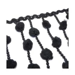 Fleco De Madroños Y Perlas En Negro 14-17cm 5 Fleco De Madroños Y Perlas En Negro 14-17cm -Merceria Botton fleco madronos perlas negro 14 17cm 1