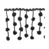 Fleco De Madroños Y Perlas En Negro 14-17cm -Merceria Botton fleco madronos perlas negro 14 17cm