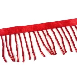 Fleco Rocalla Y Canutillo Rojo 5cm -Merceria Botton fleco rocalla y canutillo rojo 5cm 1