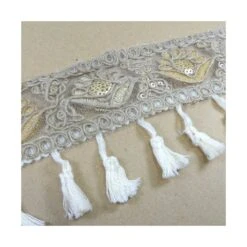 Fleco Rústico De Borlas En Crudo 8cm 5 Fleco Rústico De Borlas En Crudo 8cm -Merceria Botton fleco rustico de borlas en crudo 8cm 1