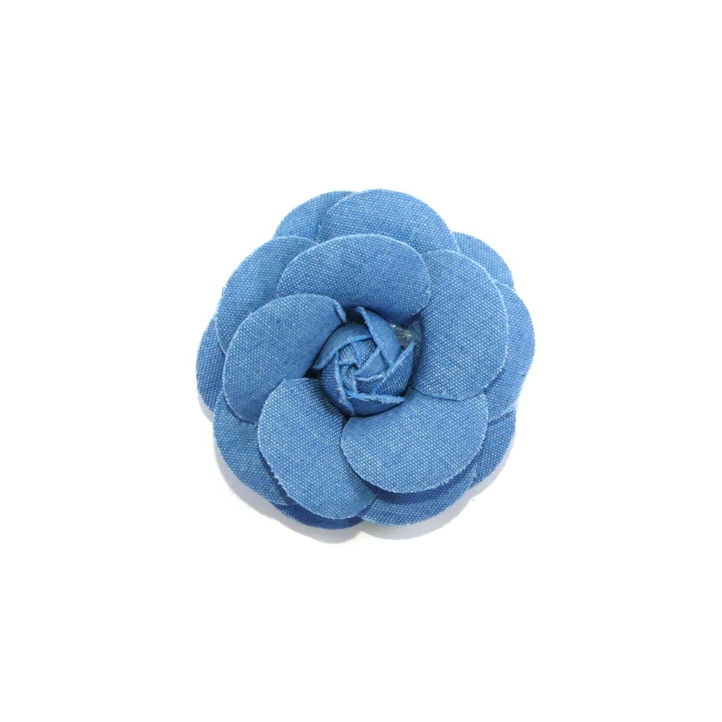 Flor Adorno De Tela Vaquera 7cm 4 Flor Adorno De Tela Vaquera 7cm - Imagen 2