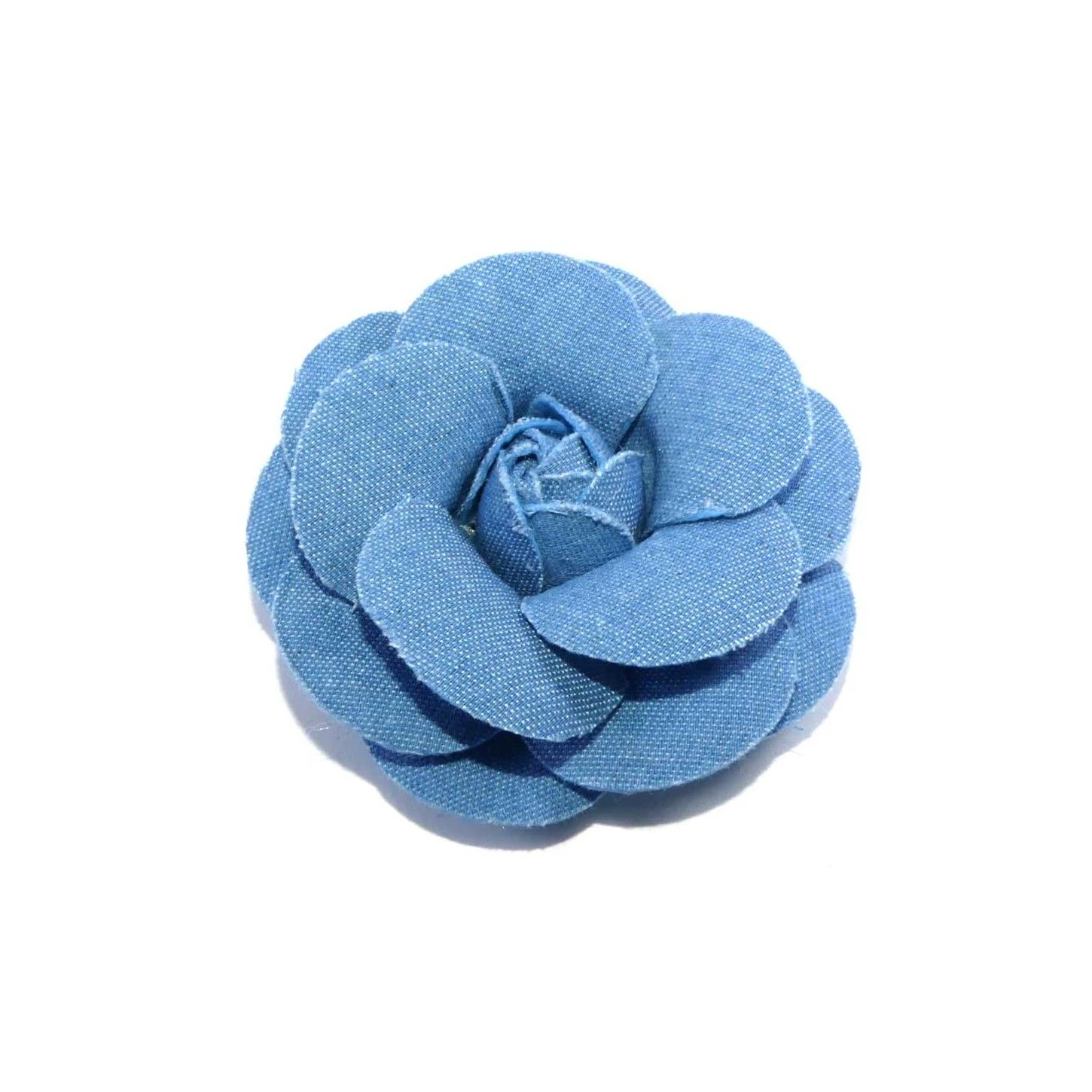 Flor Adorno De Tela Vaquera 7cm 3 Flor Adorno De Tela Vaquera 7cm