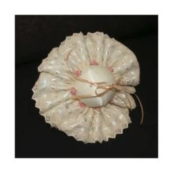 Flor Para Arras Con Raso Y Bolillo 20cm -Merceria Botton flor arras raso bolillo 20cm 1