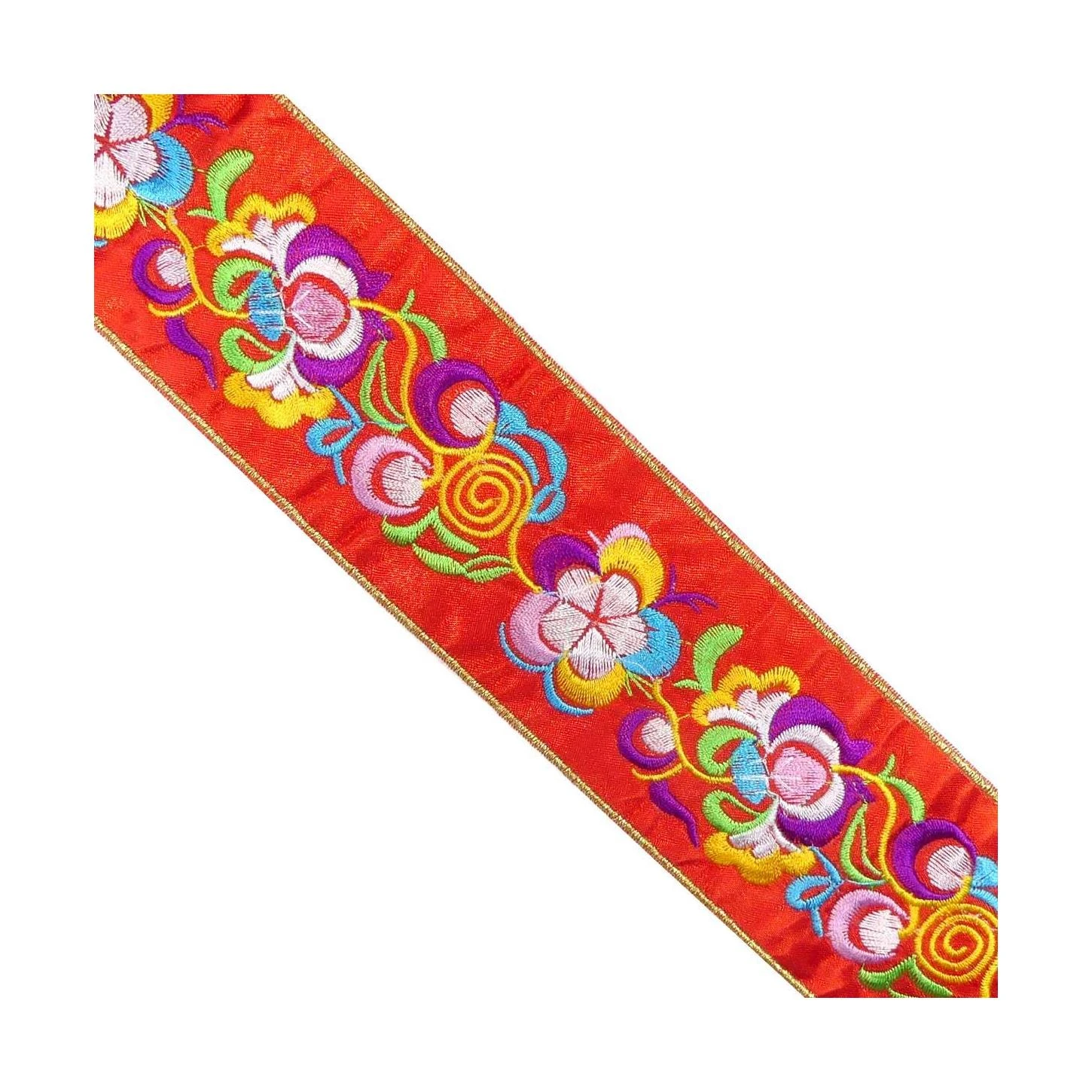 Galón Bordado Termoadhesivo 5,5cm. Flores 3 Galón Bordado Termoadhesivo 5,5cm. Flores