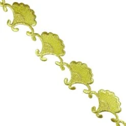 Galón Bordado Termoadhesivo Dorado 3,5cm. Abanico