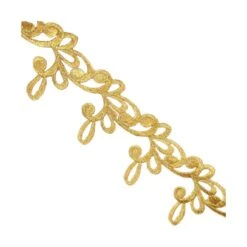 Galón Bordado Termoadhesivo Dorado 6cm. Orla