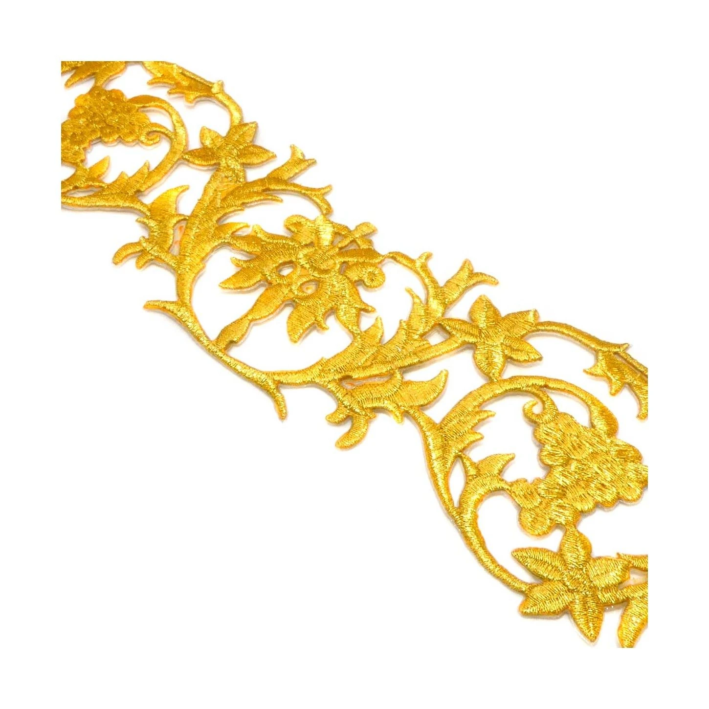 Galón Bordado Termoadhesivo Dorado 6cm. Uvas Y Flores 4 Galón Bordado Termoadhesivo Dorado 6cm. Uvas Y Flores - Imagen 2