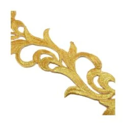 Galón Bordado Termoadhesivo Dorado 7cm. Filigrana -Merceria Botton galon bordado termoadhesivo dorado 7cm filigrana 1