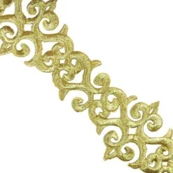 Galón Bordado Termoadhesivo Dorado 8cm. Barroco