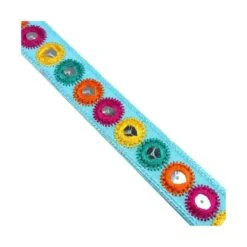 Galon De Espejos étnico 2,2cm. Varios Colores -Merceria Botton galon de espejos etnico 22mm2 1