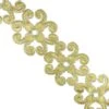 Galón De Guipur Dorado 7,5cm. Flor De Ocho Pétalos -Merceria Botton galon de guipur dorado 75mm flor de ocho petalos