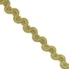 Galón De Metal Ondulado Dorado 2,4cm 2 Galón De Metal Ondulado Dorado 2,4cm -Merceria Botton galon de metal ondulado dorado 24mm