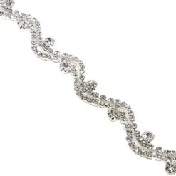 Galón De Strass Blanco Doble Onda