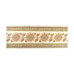 Galón Decorativo Estampado Flores 114mm. Varios Colores