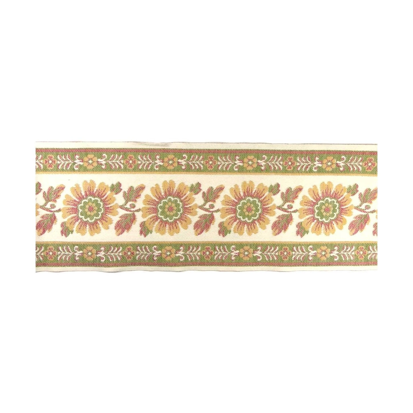 Galón Decorativo Estampado Flores 114mm. Varios Colores 3 Galón Decorativo Estampado Flores 114mm. Varios Colores