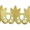 Galón Dorado Termo Flor Lis 13cm 2 Galón Dorado Termo Flor Lis 13cm -Merceria Botton galon dorado termo flor lis 13cm