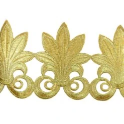 Galón Dorado Termo Flor Lis 13cm