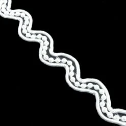 Galón En Onda Con Perlas 14mm. Blanco -Merceria Botton galon en onda con perlas 14mm blanco 1