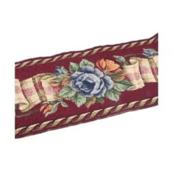 Galón Gobelino Rosas Granate 114mm -Merceria Botton galon gobelino rosas granate 114mm 1