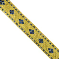 Galón Metal Jacquar Dorado Con Rombos Color 3cm