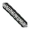 Galón Negro Con Bordado Geométrico Plata 5cm 1 Galón Negro Con Bordado Geométrico Plata 5cm -Merceria Botton galon negro con bordado geometrico plata 5cm