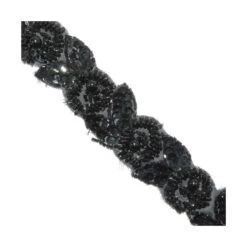Galón Negro Con Lentejuela Y Abalorios 4cm