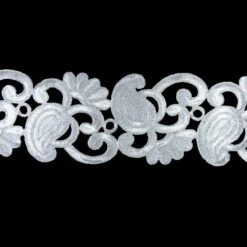 Galón O Entredós De Guipur 11cm Metalizado. Plata