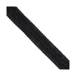 Galón Pasamanería Recto Rayón 3cm. Negro