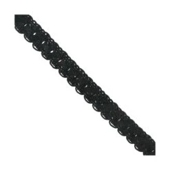 Galón Pasamanería Trenzado De Rayón Negro 3,5cm -Merceria Botton galon pasamaneria trenzado de rayon negro 35mm 1