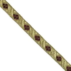 Galón Recto Dorado Con Rombos De Color 1,5cm. Varios Colores