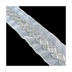 Galón Rocalla Y Canutillo Plata 3,4cm -Merceria Botton galon rocalla y canutillo plata 34mm2 1