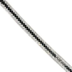Galón Termo Cristal Rombos Negros Y Strass 13mm