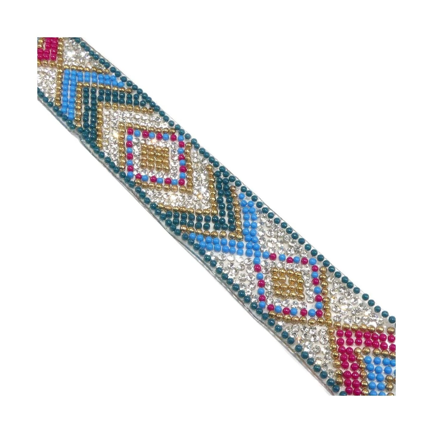 Galón Termo Mini Perlas Y Strass Multicolor 25mm. Varios Colores 4 Galón Termo Mini Perlas Y Strass Multicolor 25mm. Varios Colores - Imagen 2