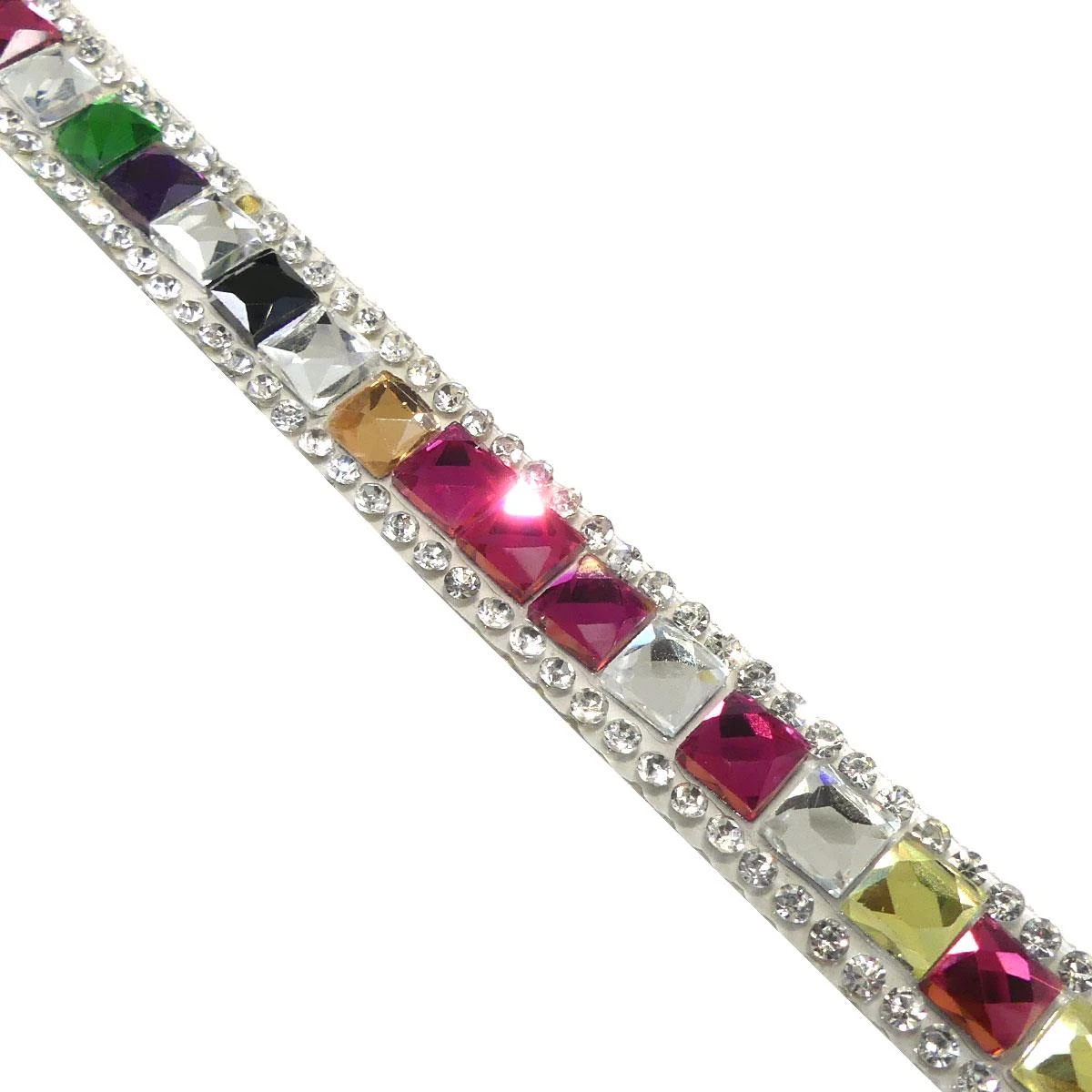 Galón Termoadhesivo Cristal Cuadrado Y Strass. Multicolor 4 Galón Termoadhesivo Cristal Cuadrado Y Strass. Multicolor - Imagen 2