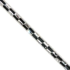 Galón Termoadhesivo Cristal Negro Y Strass. 39cm