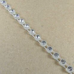 Galón Transparente De Strass De Una Fila. 3mm