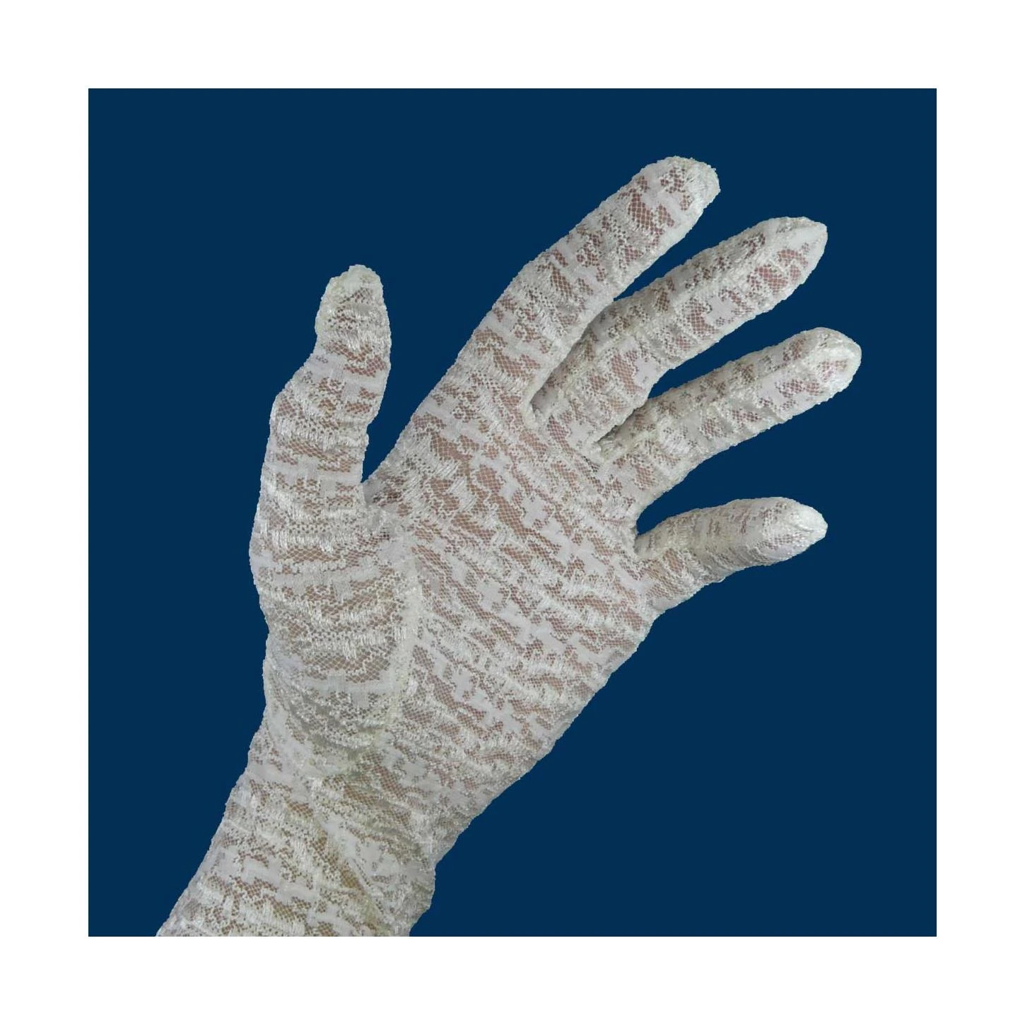 Guante Largo Encaje Zigzag. Marfil 4 Guante Largo Encaje Zigzag. Marfil - Imagen 2